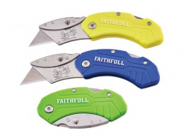 Faithfull Hi-Vis Folding Utility Knife £6.99